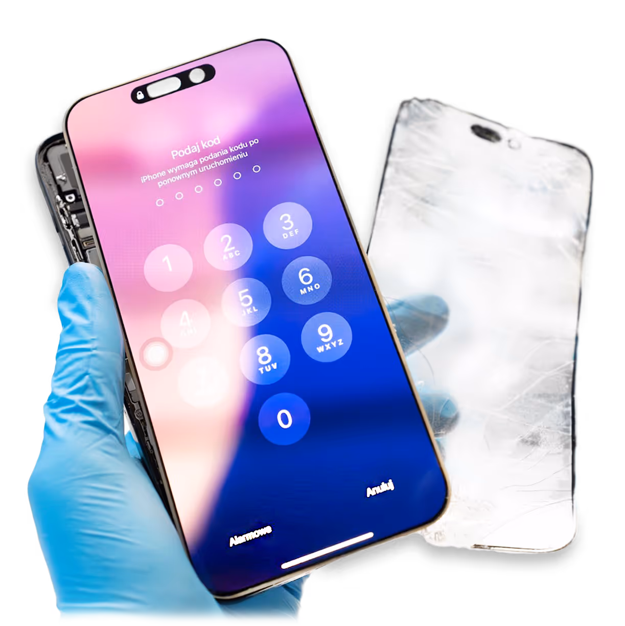 Wymiana zbitej szybki iPhone - MacLab Serwis Gdynia Trójmiasto